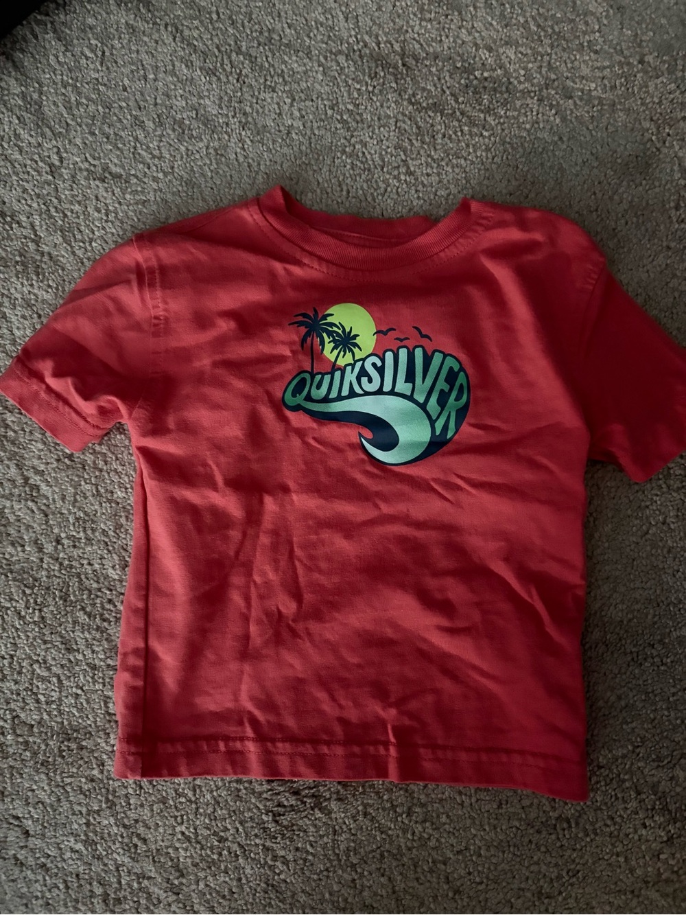 Quiksilver Kids Coral Tee with Tropical Surf Graphic